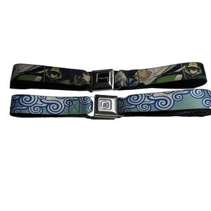 Buckle Down Anime Japanese Animation Seatbelt Belts Lot of 2  24"-38" Men Women‎
